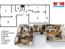 Prodej bytu 3+1, Praha - Stodůlky, Borovanského, 76 m2