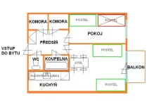 Pronájem bytu 2+kk, Brno, Běloruská, 50 m2