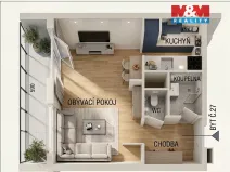 Prodej bytu 1+kk, Praha - Žižkov, Za žižkovskou vozovnou, 43 m2
