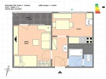 Pronájem bytu 1+1, Praha - Letňany, Dobratická, 31 m2