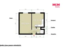 Pronájem bytu 2+kk, Plzeň - Bolevec, Kaznějovská, 40 m2