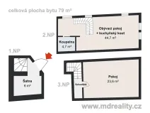 Prodej bytu 2+kk, Třebíč, Na Úbočí, 85 m2