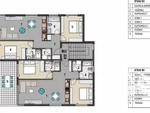 Prodej bytu 3+kk, Mandre, Chorvatsko, 74 m2