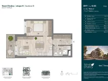 Prodej bytu 2+kk, Praha - Dolní Chabry, Hrušovanské náměstí, 49 m2