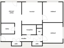 Prodej bytu 3+1, Most, Jaroslava Vrchlického, 68 m2