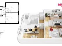 Pronájem bytu 2+1, Pardubice - Bílé Předměstí, Dašická, 50 m2