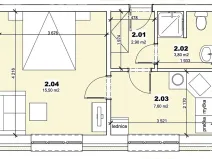 Prodej bytu 1+1, Mšené-lázně, Mládežnická, 33 m2
