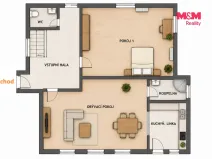 Pronájem bytu 2+1, Vrdy, U Sokolovny, 69 m2
