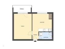 Pronájem bytu 1+1, Ostrava - Moravská Ostrava, Lechowiczova, 35 m2