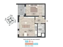 Pronájem bytu 2+kk, Praha - Lipence, Oddechová, 48 m2