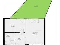 Pronájem bytu 2+kk, Praha - Radlice, 55 m2