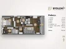Pronájem bytu 3+kk, Teplice, Rovná, 75 m2