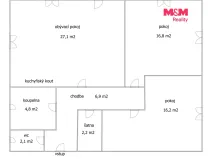 Pronájem bytu 3+kk, Kostelec nad Černými lesy - Kostelec nad Černými Lesy, Osadní, 76 m2