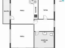 Pronájem bytu 2+kk, Praha - Záběhlice, Mikanova, 52 m2