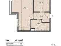Prodej bytu 2+kk, Plzeň, V Malé Doubravce, 57 m2