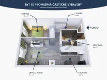 Pronájem bytu 2+kk, Mladá Boleslav, 17. listopadu, 44 m2