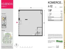 Prodej obchodního prostoru, Praha - Vysočany, Smržových, 103 m2