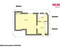 Pronájem bytu 1+kk, Mariánské Lázně, Anglická, 33 m2
