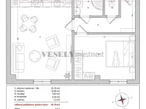 Prodej bytu 2+kk, Benešov, Rubešova, 45 m2