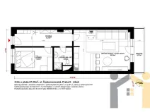 Prodej bytu 2+kk, Praha - Libeň, Českomoravská, 64 m2