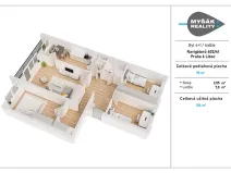 Prodej bytu 4+1, Praha - Liboc, Navigátorů, 102 m2