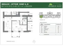 Pronájem bytu 2+kk, Mikulov, Bezručova, 67 m2
