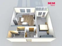 Pronájem bytu 1+1, Česká Lípa, Hradecká, 40 m2