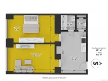 Prodej bytu 2+kk, Praha - Vysočany, Novovysočanská, 48 m2
