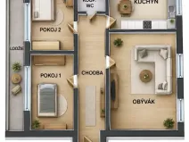 Prodej bytu 3+1, Most, Františka Malíka, 68 m2