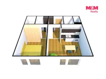 Pronájem bytu 2+kk, Ústí nad Labem - Bukov, Na Kohoutě, 42 m2