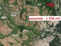 Prodej louky, Otovice, 1706 m2