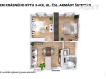 Pronájem bytu 3+kk, Šumperk, Čsl. armády, 63 m2