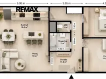 Prodej bytu 3+1, Praha - Stodůlky, Borovanského, 73 m2