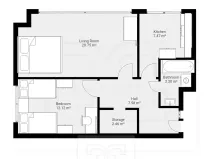 Pronájem bytu 2+1, Praha - Letňany, Třinecká, 56 m2