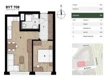 Prodej bytu 2+kk, Praha - Smíchov, Na Plzeňce, 47 m2