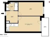 Pronájem bytu 2+kk, Kladno, Benediktínská, 50 m2