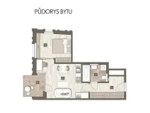 Pronájem bytu 2+kk, Praha - Stodůlky, Mukařovského, 43 m2