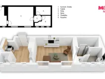 Prodej bytu 1+kk, Pardubice - Zelené Předměstí, Sladkovského, 31 m2