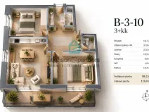 Prodej bytu 3+kk, Hluboká nad Vltavou, Masarykova, 98 m2