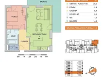 Pronájem bytu 2+kk, Olomouc, Edvarda Beneše, 57 m2