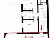 Pronájem bytu 1+kk, Benešov, Vnoučkova, 51 m2