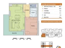 Pronájem bytu 2+kk, Olomouc - Řepčín, Edvarda Beneše, 61 m2