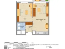 Prodej bytu 2+kk, Praha - Hlubočepy, Gollové, 51 m2