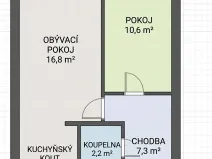 Prodej bytu 2+kk, Mělník, Sportovní, 43 m2