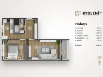 Prodej bytu 2+1, Most, Vítězslava Nezvala, 52 m2