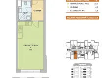 Pronájem bytu 1+kk, Olomouc - Řepčín, Edvarda Beneše, 33 m2