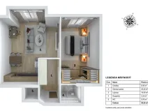 Pronájem bytu 2+kk, Praha - Nové Město, Novomlýnská, 57 m2