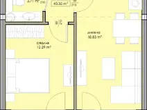 Prodej bytu 2+kk, Nesebar, Bulharsko, 45 m2