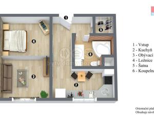 Prodej bytu 1+1, Chomutov, Holešická, 42 m2
