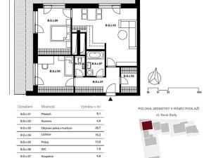 Prodej bytu 3+kk, Brno, Nové sady, 85 m2